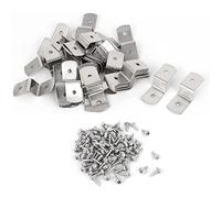 TA-VIGOR Metal Z Shape Photo Picture Frame Braces Brackets with Screws 40mm x 13mm x 11mm - Set of 50