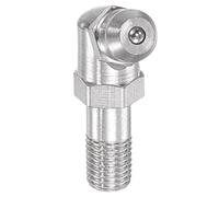 TA-VIGOR Metric Nickel Plated Brass Straight Grease Fitting, M6 x 0.75mm Thread Hydraulic Lengthened Grease Fitting Accessories for Automotive, Agricultural & Industrial Machinery