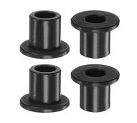 TA-VIGOR Nylon Flanged Sleeve Bearings, 10.2mm Bore 15.9mm OD 19.2mm Length Plastic Bushings for Shaft, 4PCS Black