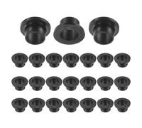 TA-VIGOR Nylon Flanged Sleeve Bearings, 5.1mm Bore 6mm OD 4.5mm Length Plastic Bushings for Shaft, 24PCS Black