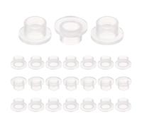 TA-VIGOR Nylon Flanged Sleeve Bearings, 6mm Bore 7.7mm OD 6mm Length Plastic Bushings for Shaft, 24PCS White