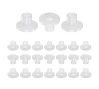 TA-VIGOR Nylon Flanged Sleeve Bearings, 6mm Bore 8mm OD 10mm Length Plastic Bushings for Shaft, 24PCS White