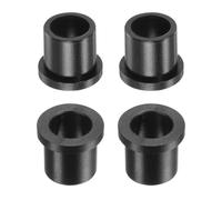 TA-VIGOR Nylon Flanged Sleeve Bearings, 9.6mm Bore 12.7mm OD 13.4mm Length Plastic Bushings for Shaft, 4PCS Black