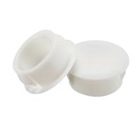 TA-VIGOR Nylon Hole Plugs, 19mm x 10.2mm Snap in Locking Hole Panel Plugs Round Fastener Covers for Furniture Insert End Caps, White 20PCS