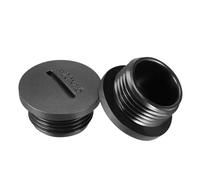 TA-VIGOR Nylon Male Threaded Cable Gland Cap, M20*1.5mm Round Screw-in End Cap Cover without Nuts, Black 10PCS