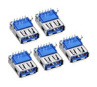 TA-VIGOR PCB USB Connector Type-A 3.0 Female Jack 9 Pin Bend Foot 90 Degree 5pcs