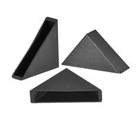 TA-VIGOR Plastic Corner Protectors, 35x10mm Shape Triple-cornered Glass Table Corner Covers for Ceramic, Glass, Metal Sheets Right Angle Protectors, Black 20PCS