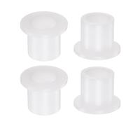 TA-VIGOR Plastic Flanged Sleeve Bearings, 10mm Bore 14mm OD 14.6mm Length POM Bushings for Shaft, 4PCS White