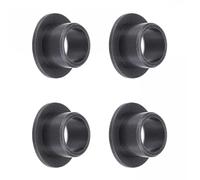 TA-VIGOR Plastic Flanged Sleeve Bearings, 8mm Bore 10mm OD 7mm Length POM Bushings for Shaft, 4PCS Black
