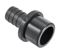 TA-VIGOR PVC Pipe Fitting, 20mm Barb x 32mm Spigot Straight Tube Adapter, Hose Barb Connector Quick for Water Hose, Irrigation, Garden, Plumbing Pipes (1PCS, Black)