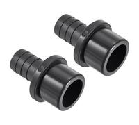 TA-VIGOR PVC Pipe Fitting, 20mm Barb x 32mm Spigot Straight Tube Adapter, Hose Barb Connector Quick for Water Hose, Irrigation, Garden, Plumbing Pipes (2PCS, Black)