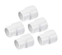 TA-VIGOR PVC Reducer Coupling, 40mm x 32mm Pipe Fitting Adapter Connector, Duct Reducer Pipe Fitting for Water Supplies Build, 5PCS & White