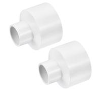 TA-VIGOR PVC Reducer Coupling, 50mm x 25mm Pipe Fitting Adapter Connector, Duct Reducer Pipe Fitting for Water Supplies Build, 2PCS & White