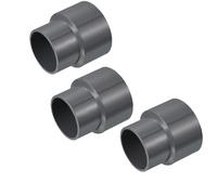 TA-VIGOR PVC Reducer Coupling, 63mm x 50mm Pipe Fitting Adapter Connector, Duct Reducer Pipe Fitting for Water Supplies Build, 3PCS & Grey