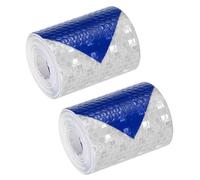 TA-VIGOR Reflective Tape 2 Roll 2 Inch x 10 Ft, Waterproof Self-Adhesive High Visibility Warning Arrow Tape for Vehicles Trailers Bikes Clothing Helmets Outdoor, White Blue