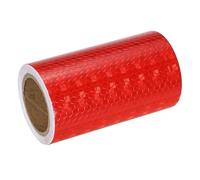 TA-VIGOR Reflective Tape, 4 Inch x 10 Ft Fluorescent PVC Safety Warning Strip Waterproof High Visibility Adhesive Reflector for Cars Trucks Trailers Helmets Outdoors Red