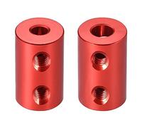 TA-VIGOR Rigid Coupling 4mm to 5mm Bore, L20XD12 Aluminum Alloy Shaft Coupler Connector, Shaft Coupling Joint Connector for 3D Printer, DIY Robots, CNC Machine, Motor Accessories, 2Pcs Red