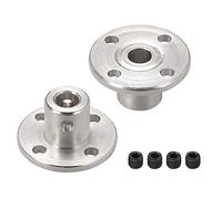 TA-VIGOR Rigid Flange Coupling 5mm Inner Dia, Motor Guide Shaft Coupler H12xD10mm Motor Connector for DIY Parts, 2Pcs