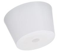 TA-VIGOR Rubber Tapered Plug, 42mm to 52mm Drilled Silicone Stopper, Tapered Seal Rubber Stoppers Lab Plug with Hole Test Tube Bungs for Lab Home Flasks Glass Containers Test Tube, White