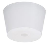 TA-VIGOR Rubber Tapered Plug, 44mm to 54mm Drilled Silicone Stopper, Tapered Seal Rubber Stoppers Lab Plug with Hole Test Tube Bungs for Lab Home Flasks Glass Containers Test Tube, White