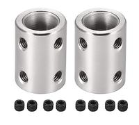 TA-VIGOR Shaft Coupler Connector 10mm to 10mm Bore, 2Pcs Stainless Steel Rigid Coupling D16mm x L22mm, Shaft Coupling Joint Connector for 3D Printer, DIY Robots, CNC Machine, Motor Accessories