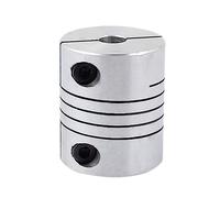 TA-VIGOR Shaft Coupling Flexible Coupler 6.35mm to 10mm, Motor Joint Connector D25mm x L30mm Aluminum Alloy