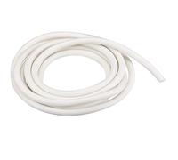 TA-VIGOR Silicone Foam Seal Strip 6mm Dia x 4m Long, 13ft Round Solid Sponge Strip White Rubber Weather Stripping for DIY Gasket, Foam Tubing, Crafts