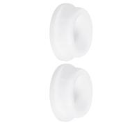 TA-VIGOR Silicone Hole Plug, Waterproof Rubber Stoppers Button Plugs, Round Bungs Hole Sealing Cover Tube Pipe End Caps for 38mm / 1.50" Holes Bottle Pipes, White 2 pcs