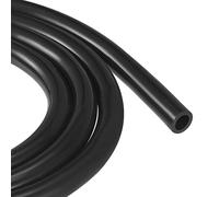TA-VIGOR Silicone Tube 12mm ID x 18mm OD, 1.5m / 4.92ft Length Flexible Food Grade Silicone Rubber Tubing Water Air Hose Pipe for Pump Transmission Black