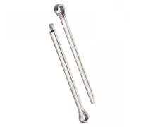 TA-VIGOR Split Cotter Pin, 3mm x 50mm Solid Stainless Steel 2-Prongs Split Pin Fastener Clip Key, 30Pcs Silver