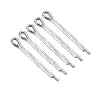 TA-VIGOR Split Cotter Pin, 4mm x 35mm Solid Stainless Steel 2-Prongs Split Pin Fastener Clip Key, 5Pcs Silver