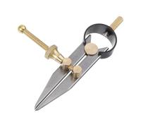 TA-VIGOR Spring Joint Caliper 3 inch / 75mm Steel Divider Calipers with Brass Adjustment Nut, Precision Measuring Caliper Tool for Metalworking Wood Turning Layout and Scribing, Flat Leg