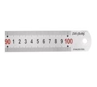 TA-VIGOR Stainless Steel Ruler, 100cm Length Metric Straight Rulers, 1.5mm Thick Metal Ruler, Precision Measuring Tool with Hanging Hole for School, Office, Sewing, Craft and DIY Use
