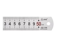 TA-VIGOR Stainless Steel Ruler, 50cm Length Metric Straight Rulers, 1mm Thick Metal Ruler, Precision Measuring Tool with Hanging Hole for School, Office, Sewing, Craft and DIY Use