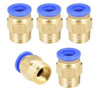 TA-VIGOR Straight Pneumatic Push to Quick Connect Fittings G3/8 Male x 10mm Tube OD for Pneumatic Systems and Air Compressors, 5Pcs