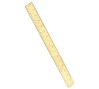 TA-VIGOR Straight Ruler, 15cm Length Metric Brass Rulers, 1mm Thick Metal Ruler, Precision Measuring Tool with Hanging Hole for School, Office, Sewing, Craft and DIY Use