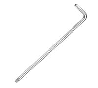 TA-VIGOR T25 Tamper Proof Torx Star Key Bit Wrench, L-Shape Torx Allen Key S2 Steel Wrench with Holes on Both Ends - 1 Pcs