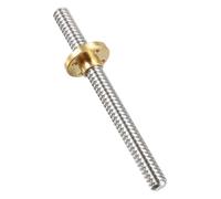 TA-VIGOR T8 Threaded Rod Lead Screws, 100mm Length 8mm Dia 4 Lead Stainless Steel Lead Screw Rod with Copper Nut Trapezoidal Thread for 3D Printer Z Axis