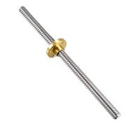 TA-VIGOR T8 Threaded Rod Lead Screws, 150mm Length 8mm Dia 8 Lead Stainless Steel Lead Screw Rod with Copper Nut Trapezoidal Thread for 3D Printer Z Axis