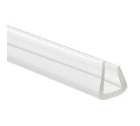 TA-VIGOR U Channel Edge Trim 8.2ft Rubber U Shaped Edge Protector Strip for 8-9mm Edge, Flexible Edging Strip for Car Door, Glass, Window, Panel, (33/64" W x 15/32" H) Clear