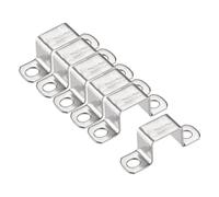 TA-VIGOR U Shaped Connector Bracket 22 x 27mm 304 Stainless Steel for Door Closed Bar Holder Strut Channel 6pcs