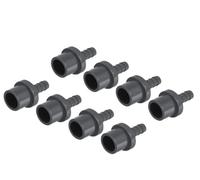 TA-VIGOR UPVC Pipe Fitting, 10mm Barb x 20mm Spigot Straight Tube Adapter, Hose Barb Connector Quick for Water Hose, Irrigation, Garden, Plumbing Pipes (8PCS, Grey)