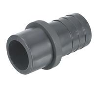TA-VIGOR UPVC Pipe Fitting, 32mm Barb x 30mm Spigot Straight Tube Adapter, Hose Barb Connector Quick for Water Hose, Irrigation, Garden, Plumbing Pipes (1PCS, Grey)