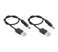 TA-VIGOR USB to DC Power Cable 4.0mm x 1.7mm, 0.3M 5V USB Cable for Mini Fan Camera Speaker Tablet LED Light, USB to DC Adapter for Power Supply Devices 2Pcs