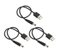 TA-VIGOR USB to DC Power Cable 5.5mm x 2.5mm, 0.5M 5V USB Cable for Mini Fan Camera Speaker Tablet LED Light, USB to DC Adapter for Power Supply Devices 2Pcs