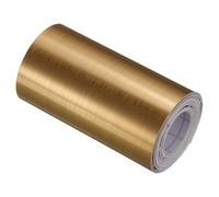 TA-VIGOR Waterproof Peel and Stick Decorative Tape Self Adhesive PVC Wall Edge Trim Flexible Sealing Strip 80mm x 5m Gold Brushed Finish for Edging and Home Decoration