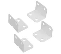 TA-VIGOR White Corner L Brackets for Wood, Carbon Steel 90 Degree Right Angle Shelf Brackets Supports, Joining Fixing Repair Connector, 4 Pcs