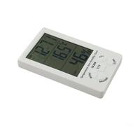 TA308 Digital Thermometer and Hygrometer with Clock, Large LCD Display, °C/°F Switchable, Comfort Indicator, Max/Min Memory for Home Office Farm