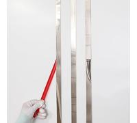 Taaizau Silver Metalized Mirror-Like Finish Molding Trim, Peel and Stick Strip for Mirror Frame, Wall, Fireplace and Home DIY Decoration (5m x 2cm)