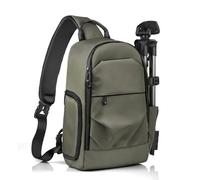 TAAOKA Camera Sling Bag, DSLR/SLR/Mirrorless Camera Backpack Case Shockproof Photography Backpack with Tripod Holder & Removable Modular Inserts Compatible with Canon/Nikon/Sony/Fuji (Green